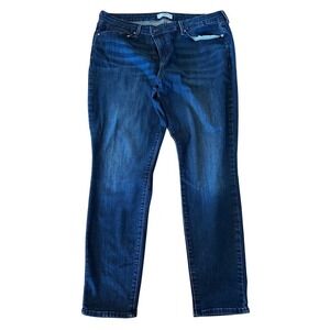 Denizen Levi's Womens Dark Wash Mid Rise Skinny Jeans Size 18W 34 x 30